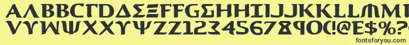 Aegis1 Font – Black Fonts on Yellow Background