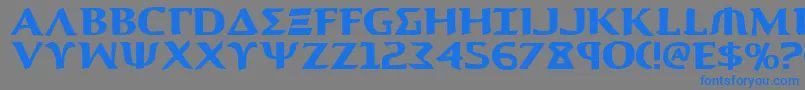 Aegis1-Schriftart – Blaue Schriften auf grauem Hintergrund