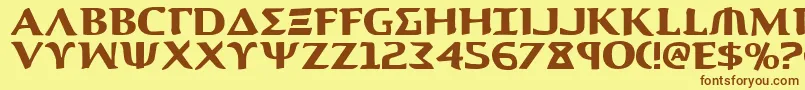 Aegis1 Font – Brown Fonts on Yellow Background
