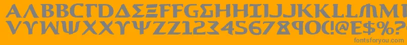 Aegis1 Font – Gray Fonts on Orange Background