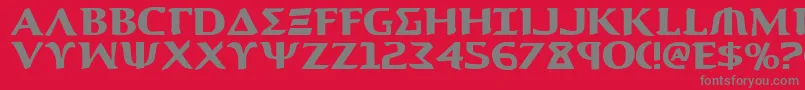 Aegis1 Font – Gray Fonts on Red Background