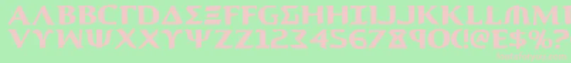 Aegis1 Font – Pink Fonts on Green Background