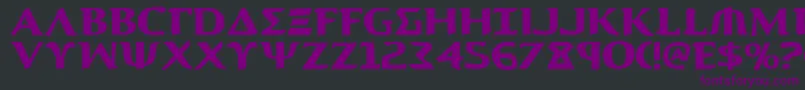 フォントAegis1 – 黒い背景に紫のフォント