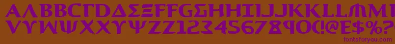 Aegis1 Font – Purple Fonts on Brown Background