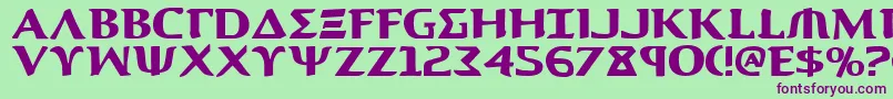 Aegis1 Font – Purple Fonts on Green Background
