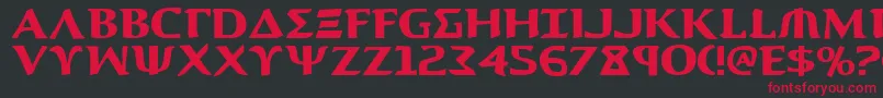 Aegis1 Font – Red Fonts on Black Background