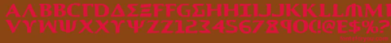 Aegis1 Font – Red Fonts on Brown Background