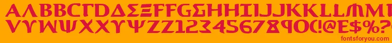 Aegis1 Font – Red Fonts on Orange Background