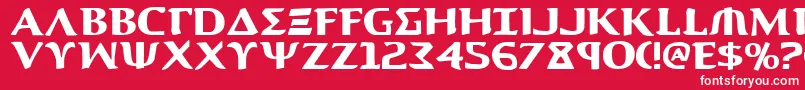 Aegis1 Font – White Fonts on Red Background