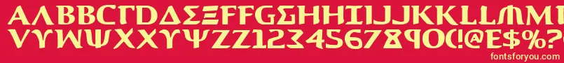 Aegis1 Font – Yellow Fonts on Red Background
