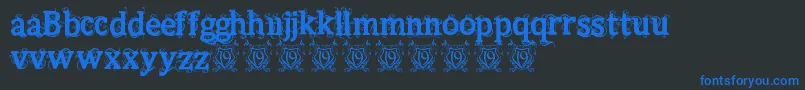 Beauregard Font – Blue Fonts on Black Background