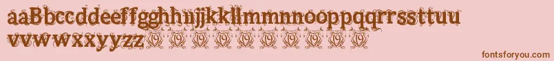 Beauregard Font – Brown Fonts on Pink Background