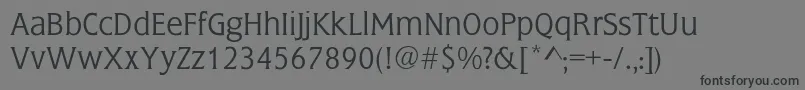 GrangeLight Font – Black Fonts on Gray Background