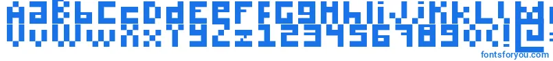 Boldp Font – Blue Fonts on White Background