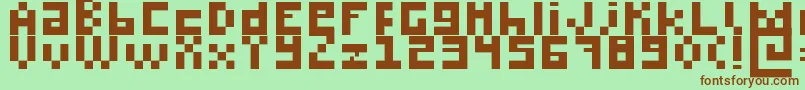 Boldp Font – Brown Fonts on Green Background