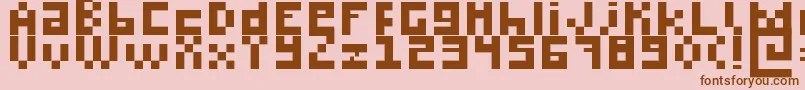 Boldp Font – Brown Fonts on Pink Background