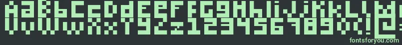 Boldp Font – Green Fonts on Black Background