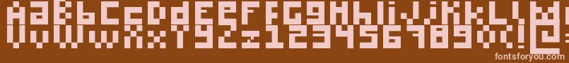 Boldp Font – Pink Fonts on Brown Background