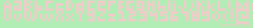 Boldp Font – Pink Fonts on Green Background