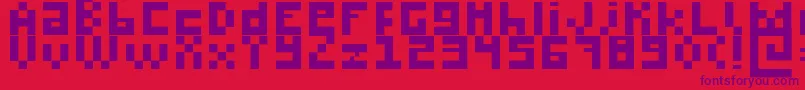 Boldp Font – Purple Fonts on Red Background