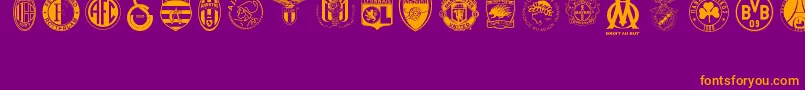 Clubz Font – Orange Fonts on Purple Background