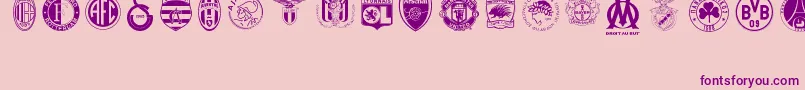 Шрифт Clubz – фиолетовые шрифты на розовом фоне