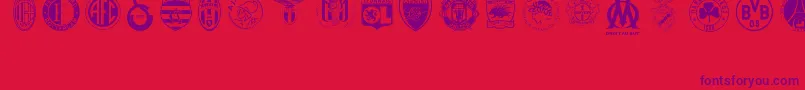 Clubz Font – Purple Fonts on Red Background