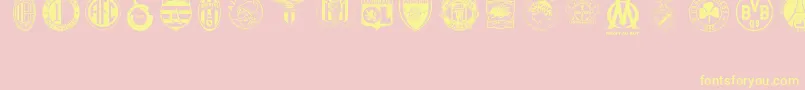 Clubz Font – Yellow Fonts on Pink Background