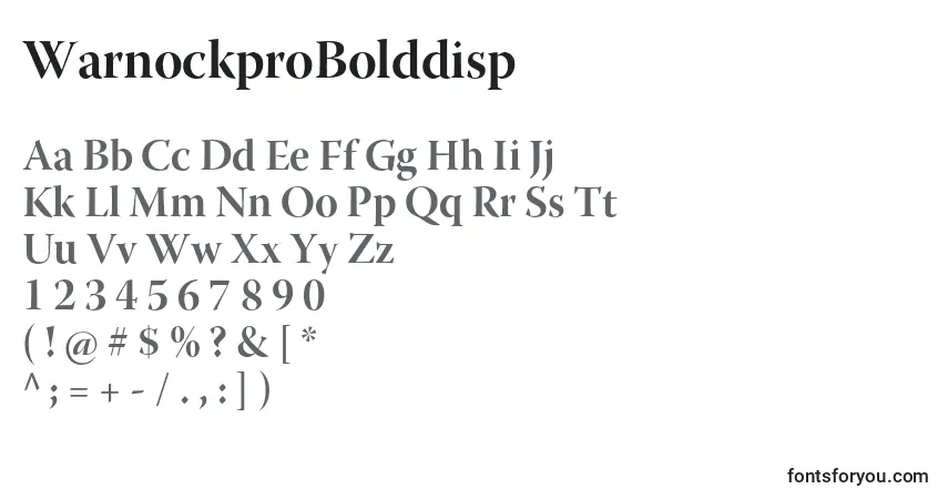 Шрифт WarnockproBolddisp – алфавит, цифры, специальные символы