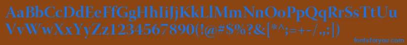 WarnockproBolddisp Font – Blue Fonts on Brown Background