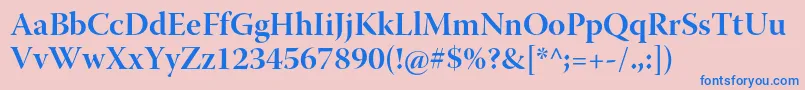 WarnockproBolddisp Font – Blue Fonts on Pink Background