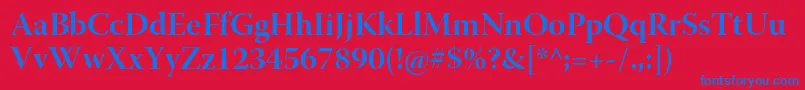 WarnockproBolddisp Font – Blue Fonts on Red Background