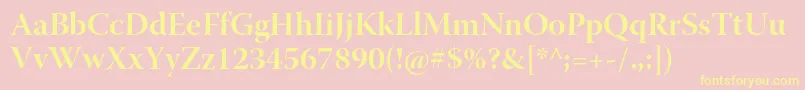 WarnockproBolddisp Font – Yellow Fonts on Pink Background