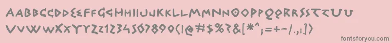 フォントQuicgb – ピンクの背景に灰色の文字