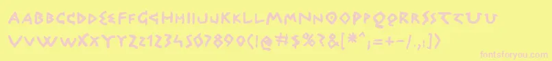 fuente Quicgb – Fuentes Rosadas Sobre Fondo Amarillo