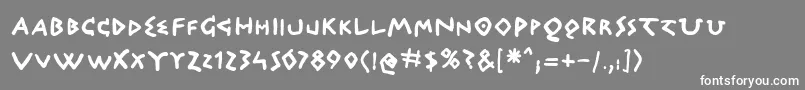 フォントQuicgb – 灰色の背景に白い文字
