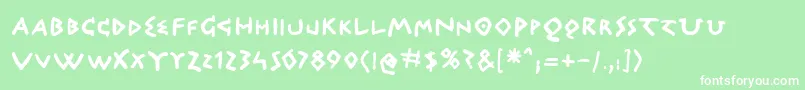 Quicgb Font – White Fonts on Green Background