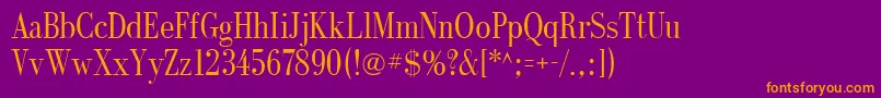 Galton Font – Orange Fonts on Purple Background