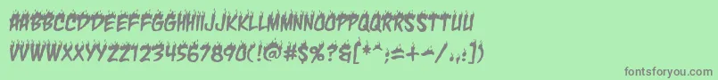 CharbbReg Font – Gray Fonts on Green Background