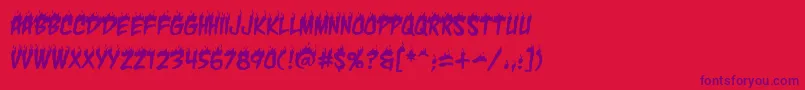 CharbbReg Font – Purple Fonts on Red Background