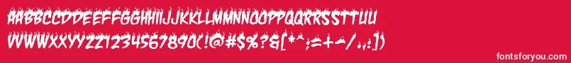 CharbbReg Font – White Fonts on Red Background