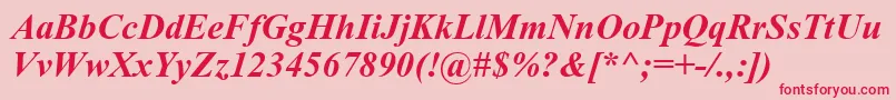 GrecoRecutSsiBoldItalic Font – Red Fonts on Pink Background