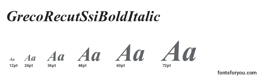 GrecoRecutSsiBoldItalic Font Sizes