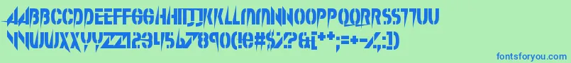 SplinterWonderland Font – Blue Fonts on Green Background