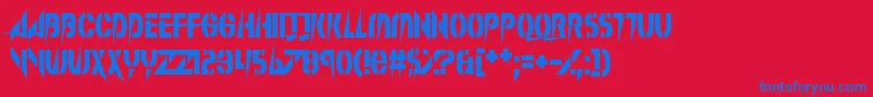 SplinterWonderland Font – Blue Fonts on Red Background