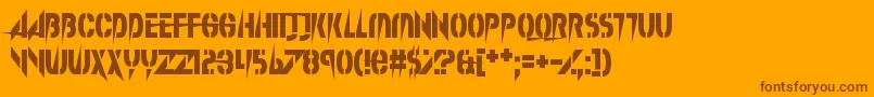 Fonte SplinterWonderland – fontes marrons em um fundo laranja