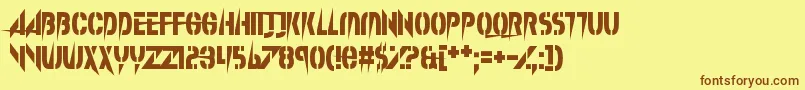 SplinterWonderland Font – Brown Fonts on Yellow Background