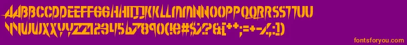 SplinterWonderland Font – Orange Fonts on Purple Background