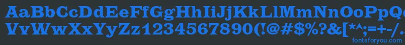 EtiennecBold Font – Blue Fonts on Black Background