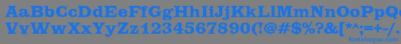 フォントEtiennecBold – 灰色の背景に青い文字